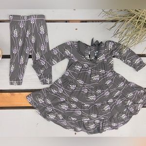 NWOT Kickee Pants Dress Set 0-3 Month (Very Rare set and pattern)
